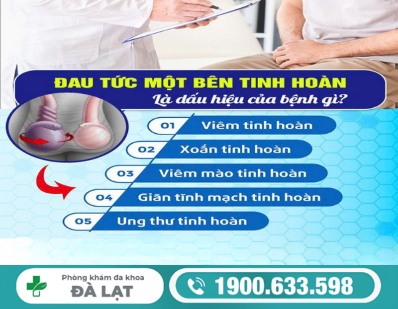 DẤU HIỆU ĐAU TINH HOÀN MỘT BÊN Ở NAM GIỚI KHÔNG NÊN CHỦ QUAN